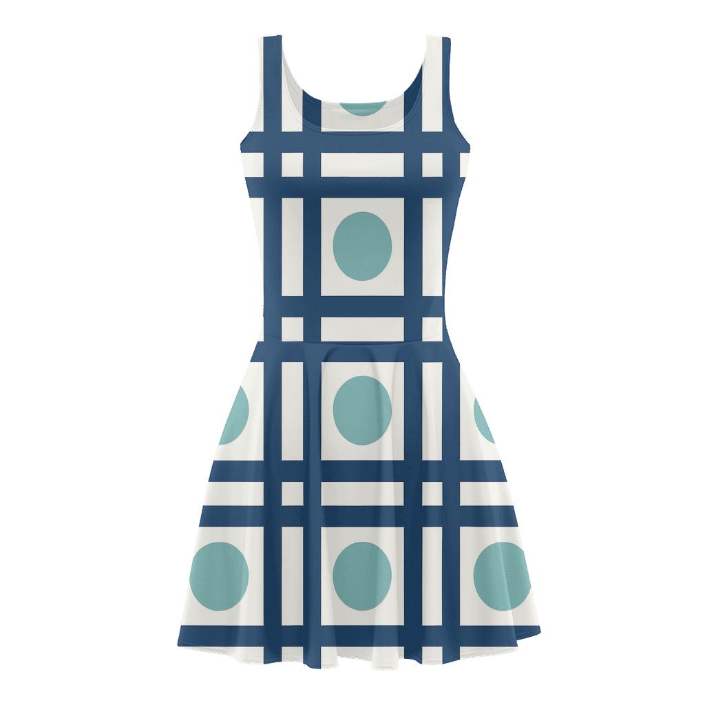 Orbital Lattice Stripes personalized fit skater dresses