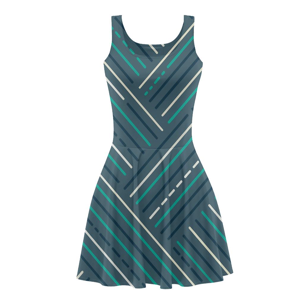 Comet Trail Linework personalized fit skater dresses