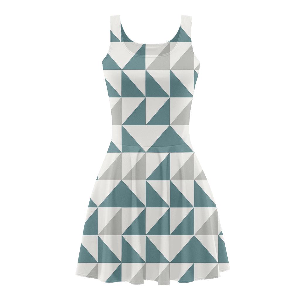 Triangular Step Array comfortable stretch skater dresses