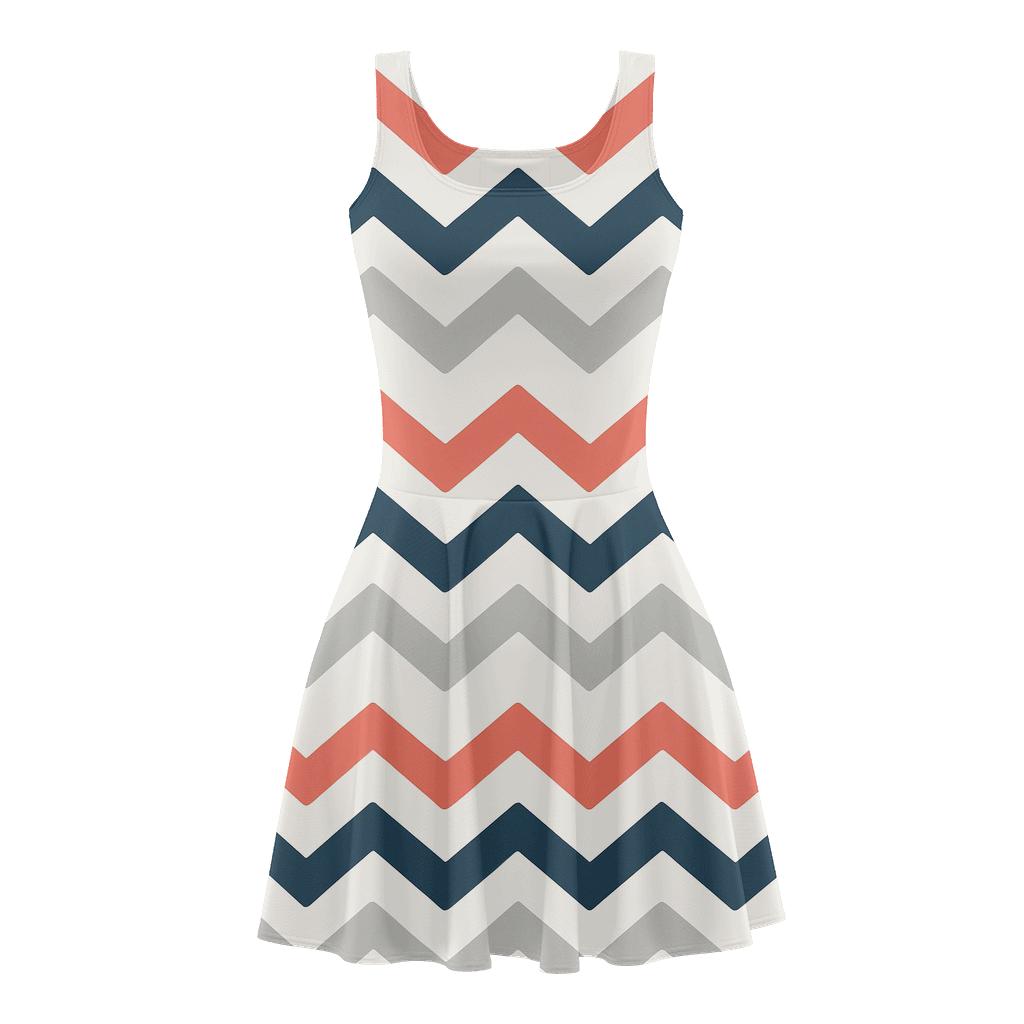 Zigzag Rail Sequence unique custom skater dresses