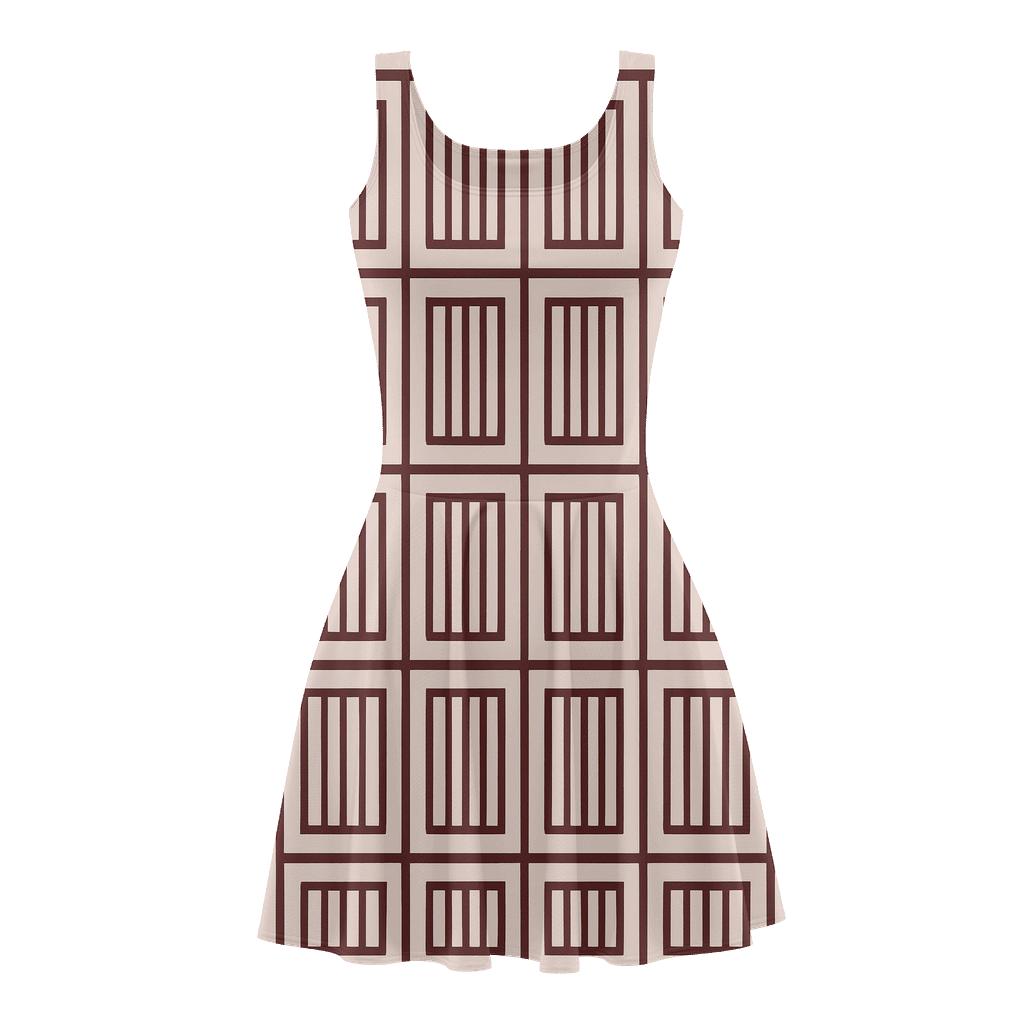 Nested Stripe Compartments unique custom skater dresses