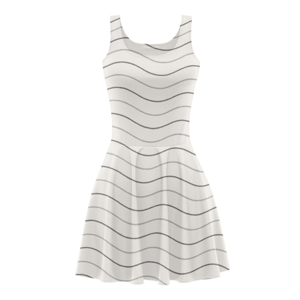 Linear Wave Registers designer pattern skater dresses