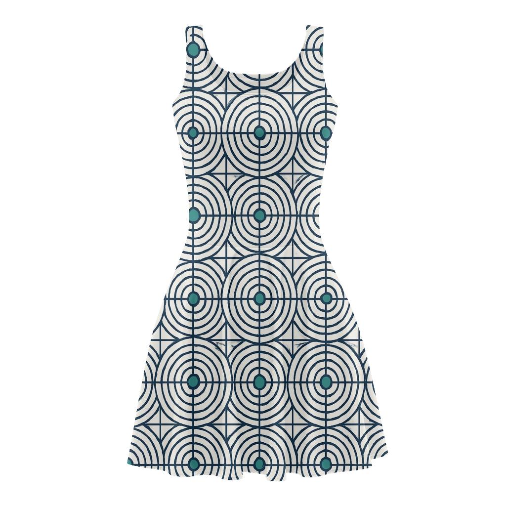 Orbit Line Lattice unique custom skater dresses