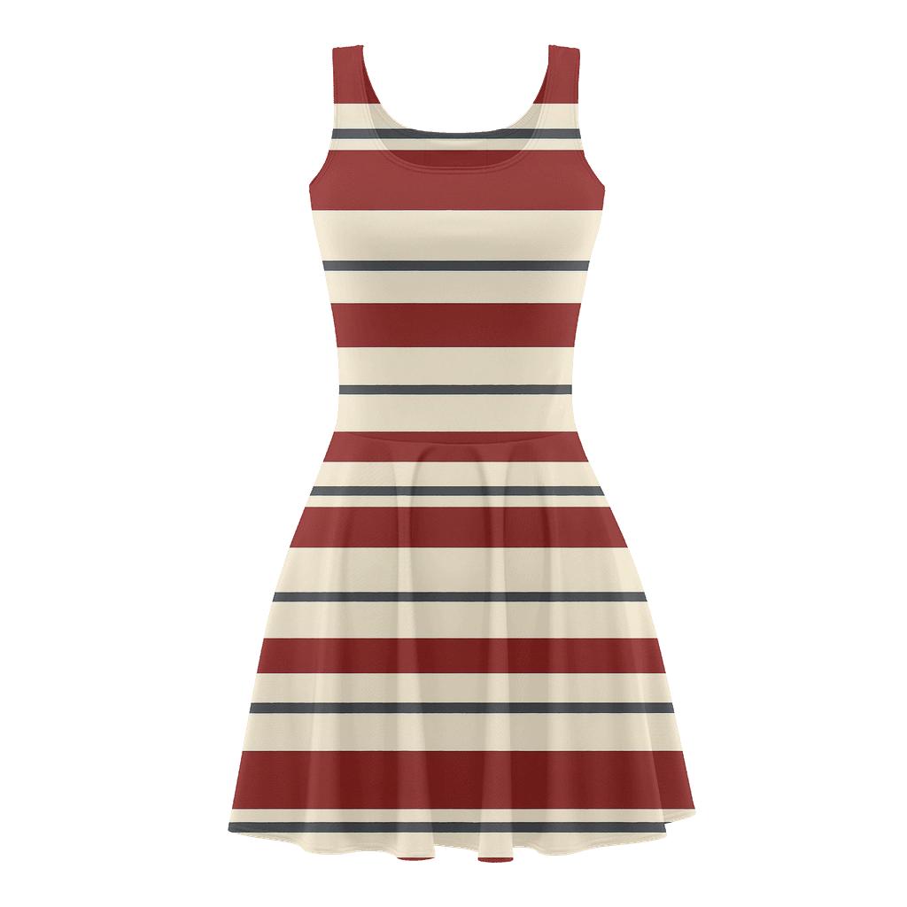 Linear Pulse Strata designer pattern skater dresses