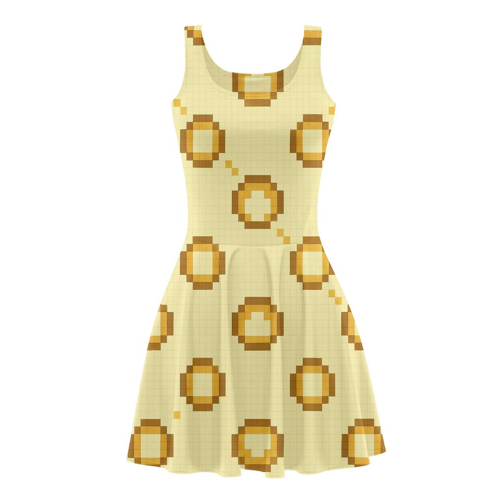 Pixel Ring Scatter Grid comfortable stretch skater dresses