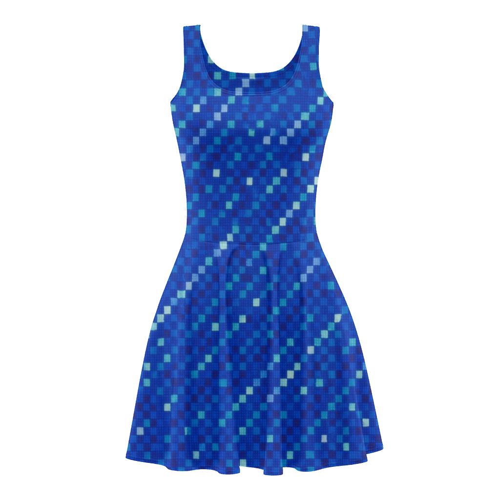 Stellar Pixel Drift skater dresses for occasions