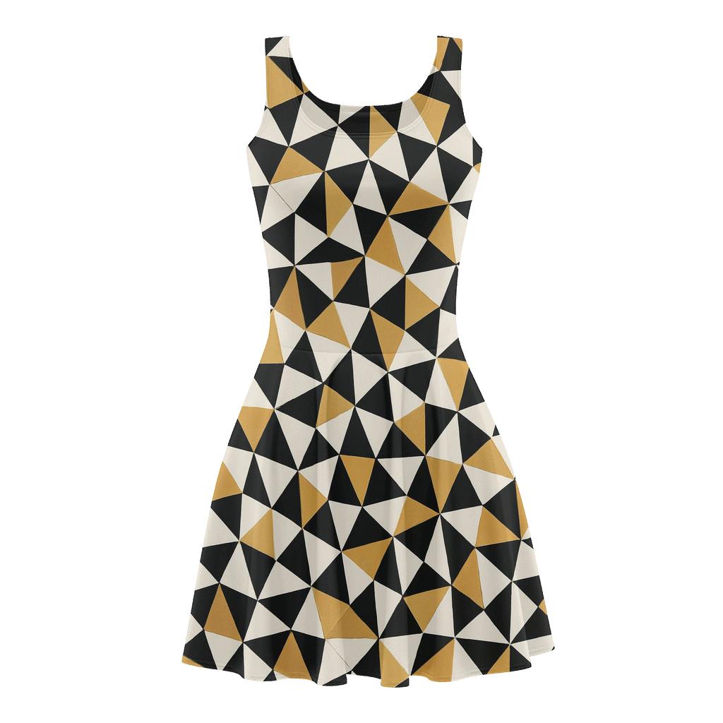 Triangular Shard Mosaic unique custom skater dresses