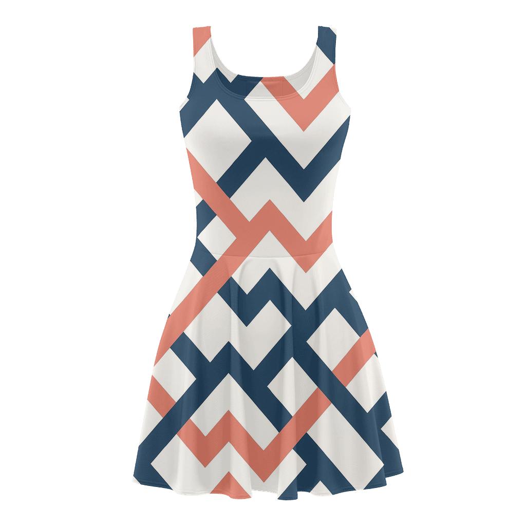 Angular Ribbon Weave personalized fit skater dresses