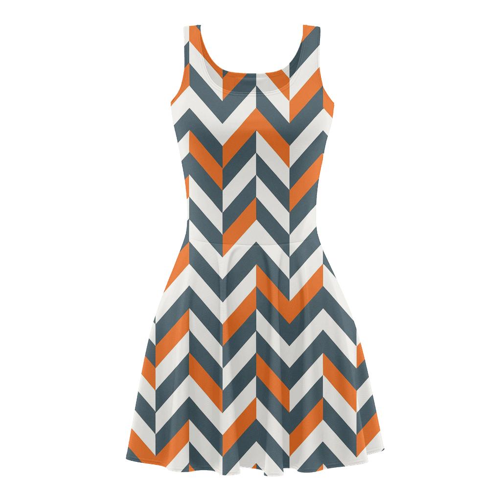 Comet Trail Chevron Field skater dresses for occasions