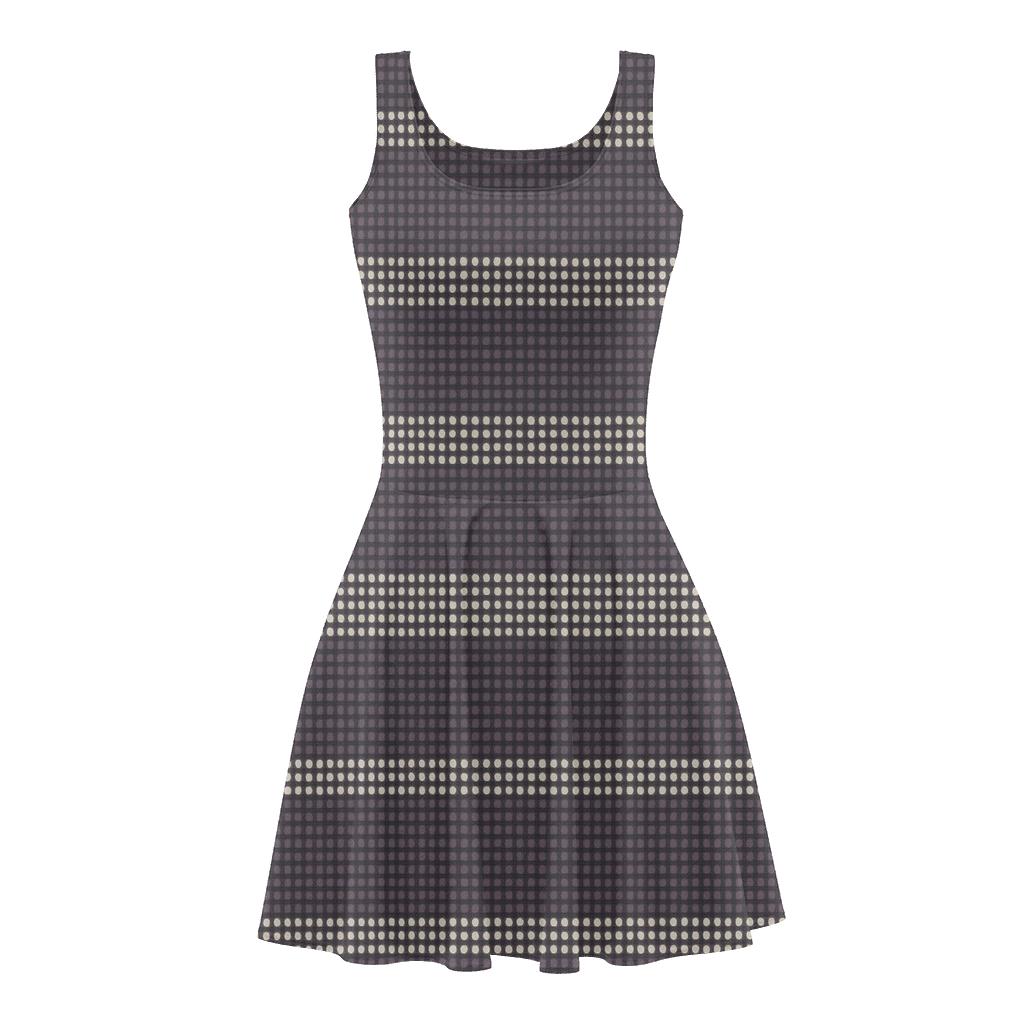 Dark Matter Dot Matrix stylish a-line skater dresses