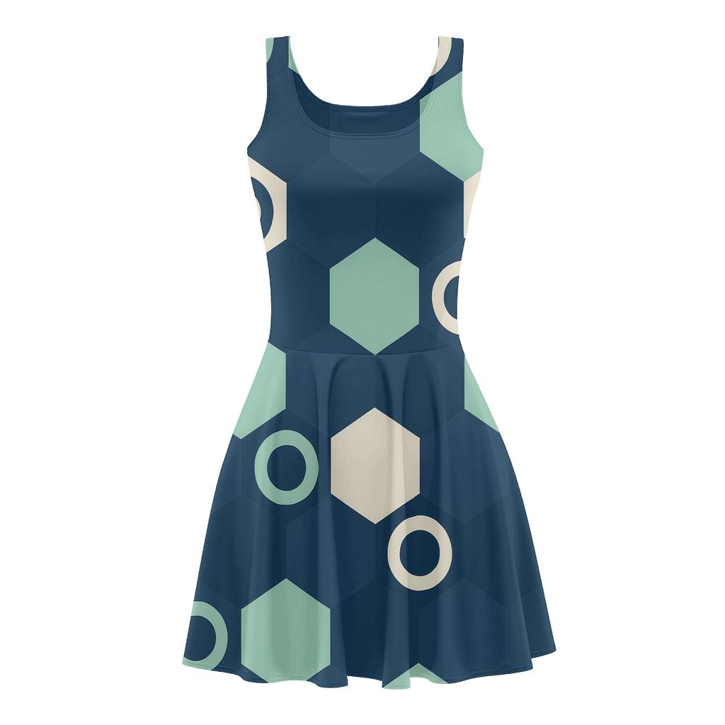 Hex Pulse Quilt custom skater dresses