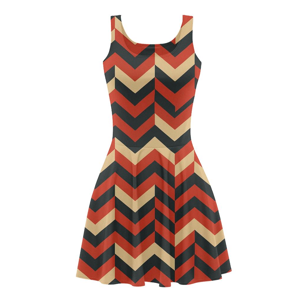 Chevron Phase Ladder unique custom skater dresses