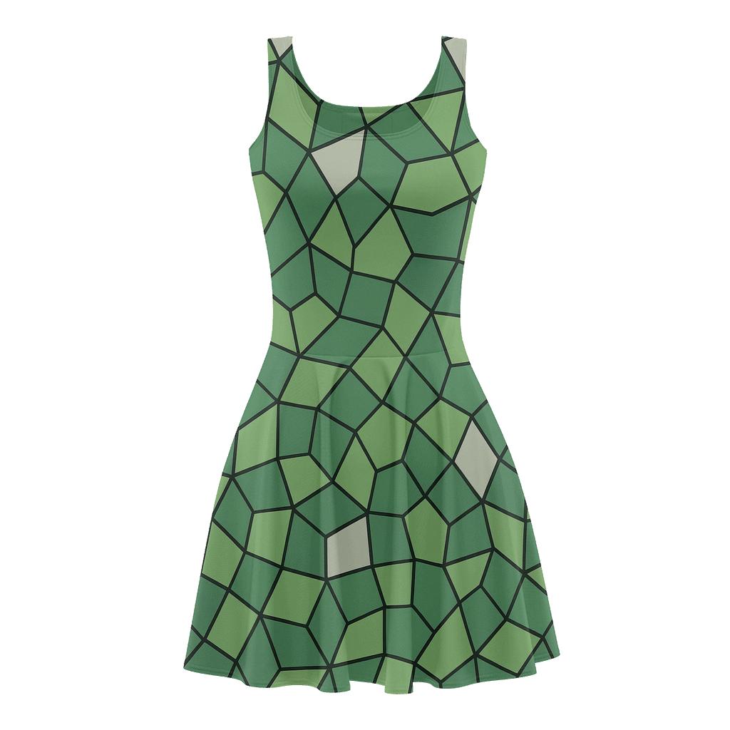 Cell Mesh Fragment Scatter comfortable stretch skater dresses
