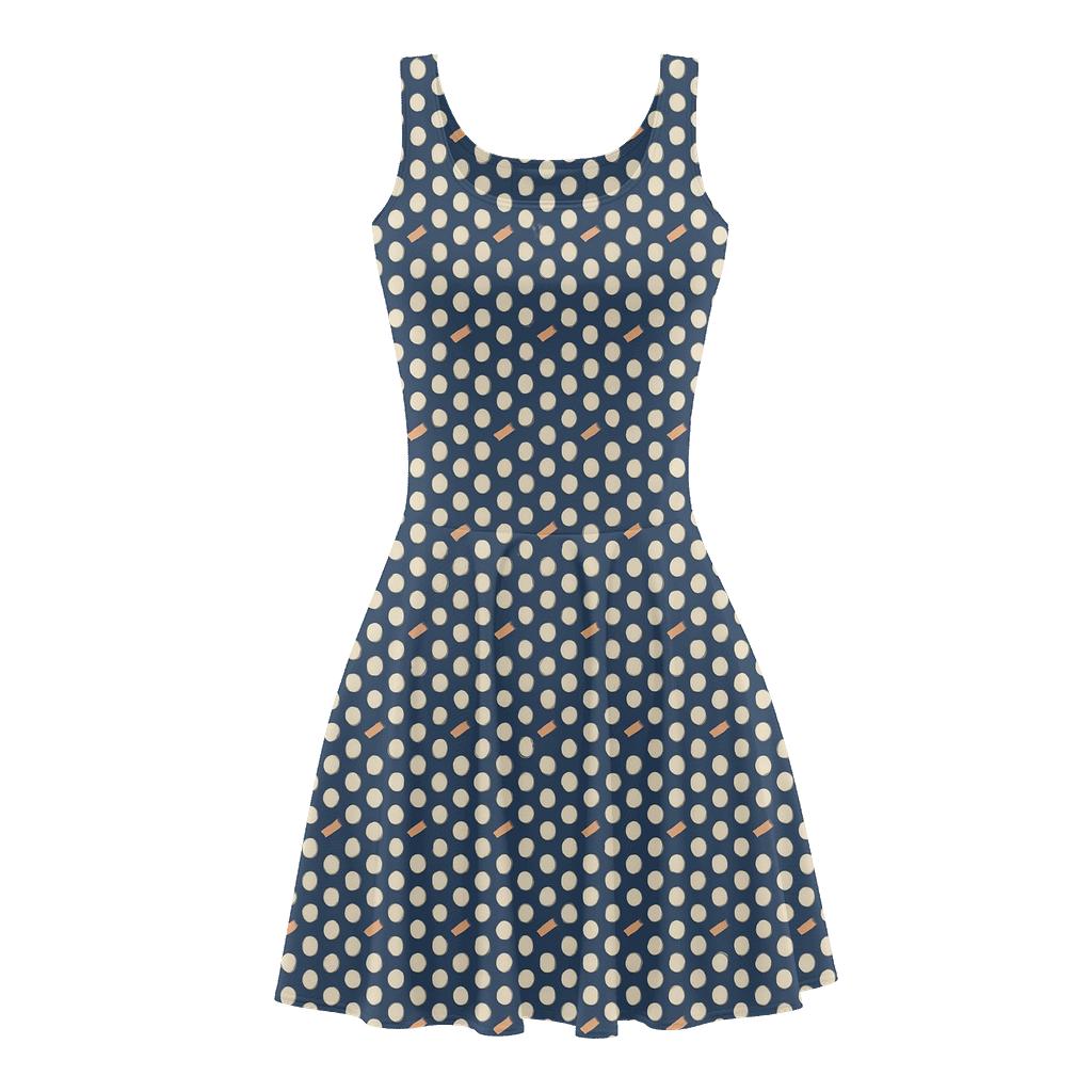 Micro Dot Lattice Flutter personalized fit skater dresses