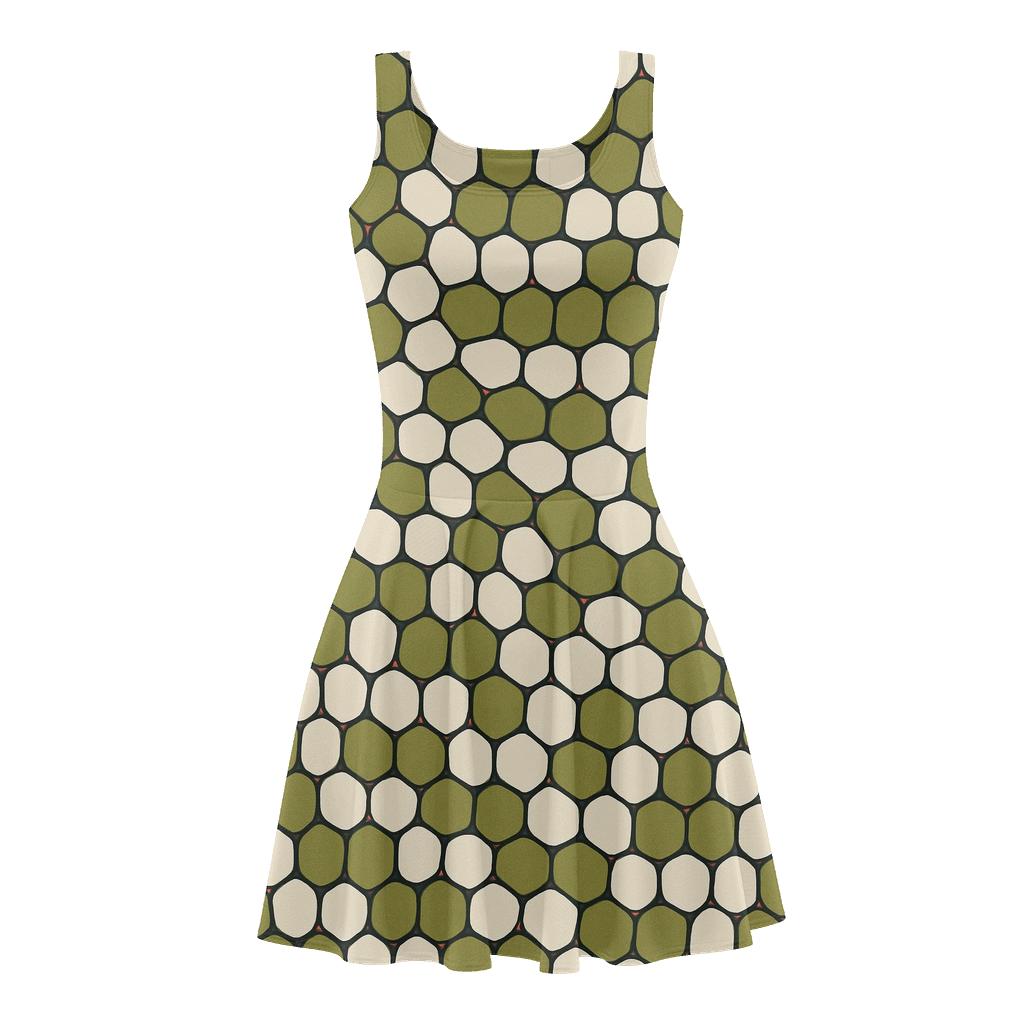Cellular Mesh Fragment Repeat skater dresses for occasions