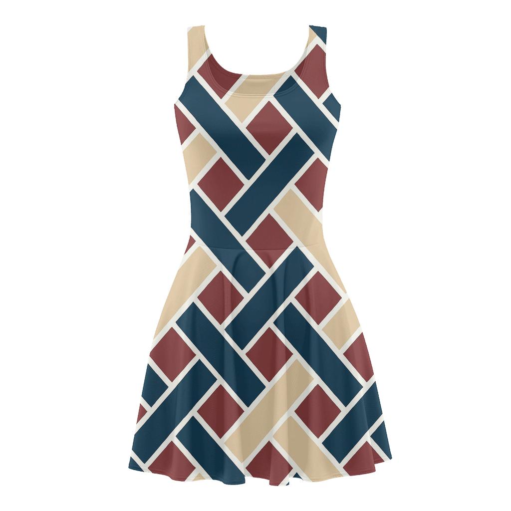 Braided Band Matrix stylish a-line skater dresses
