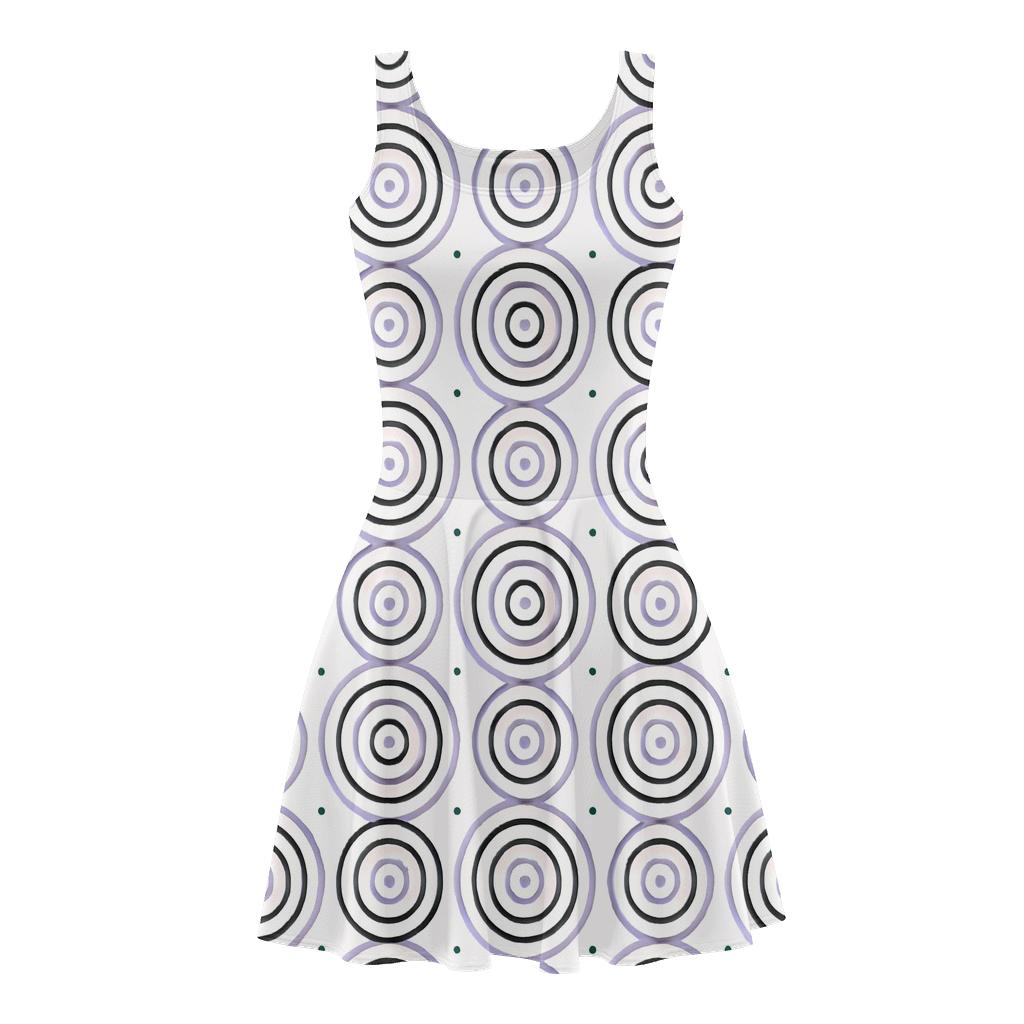 Concentric Ring Track Registers comfortable stretch skater dresses
