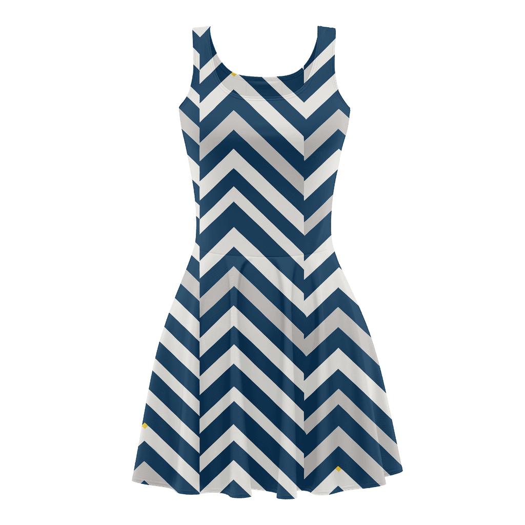 Chevron Ripple Register stylish a-line skater dresses