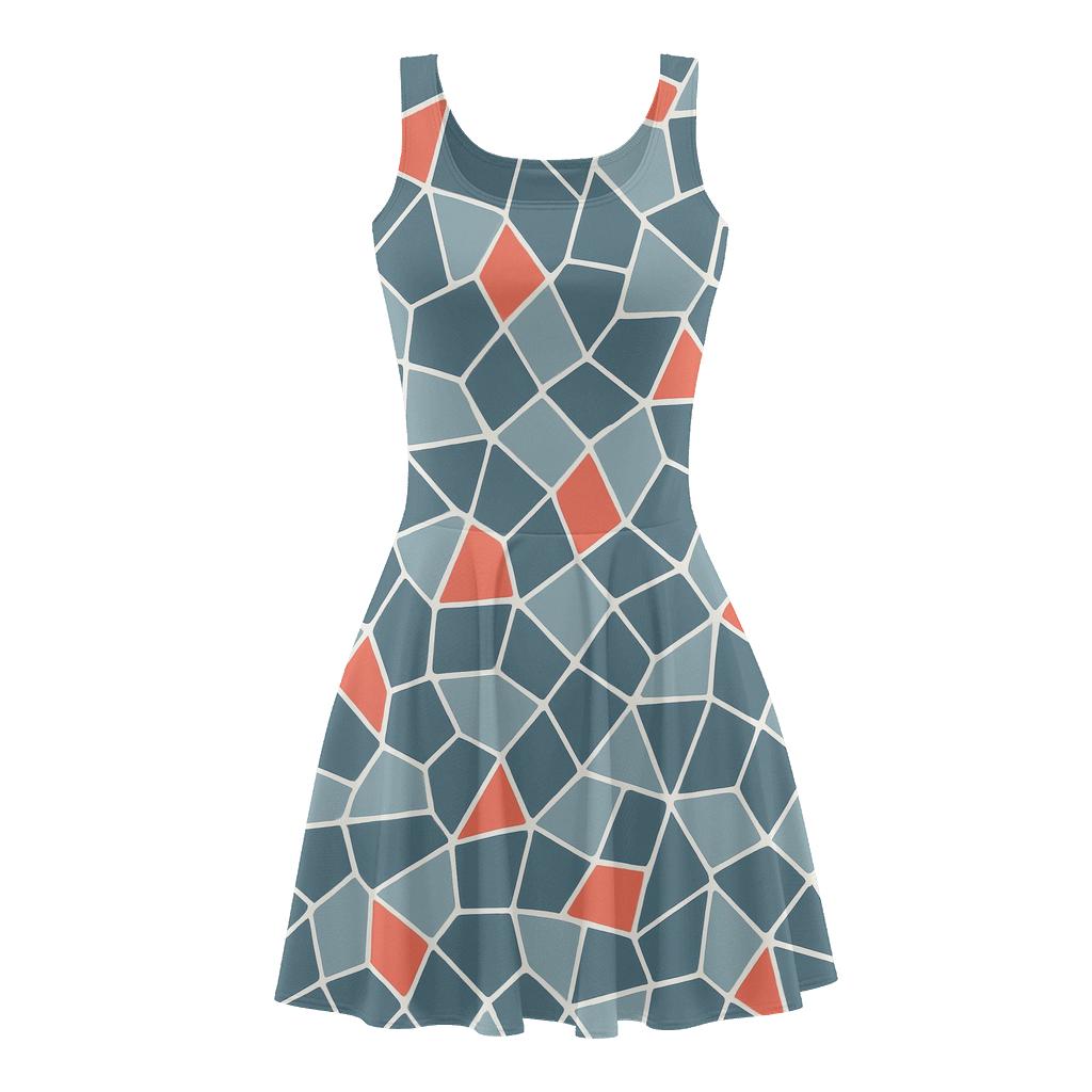 Polygon Shard Mosaic Repeat skater dresses for occasions