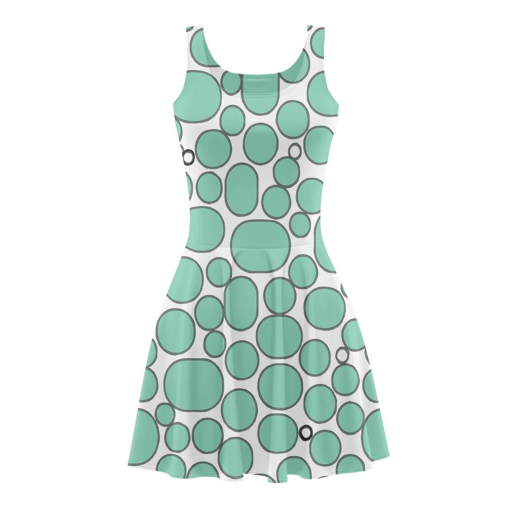 Cellular Loop Mesh comfortable stretch skater dresses