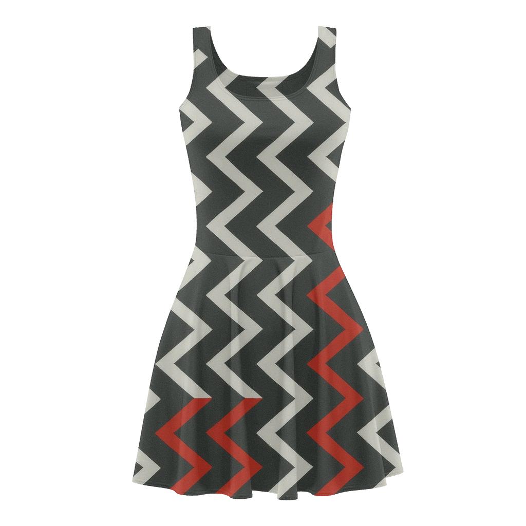 Step Chevron Drift skater dresses for occasions