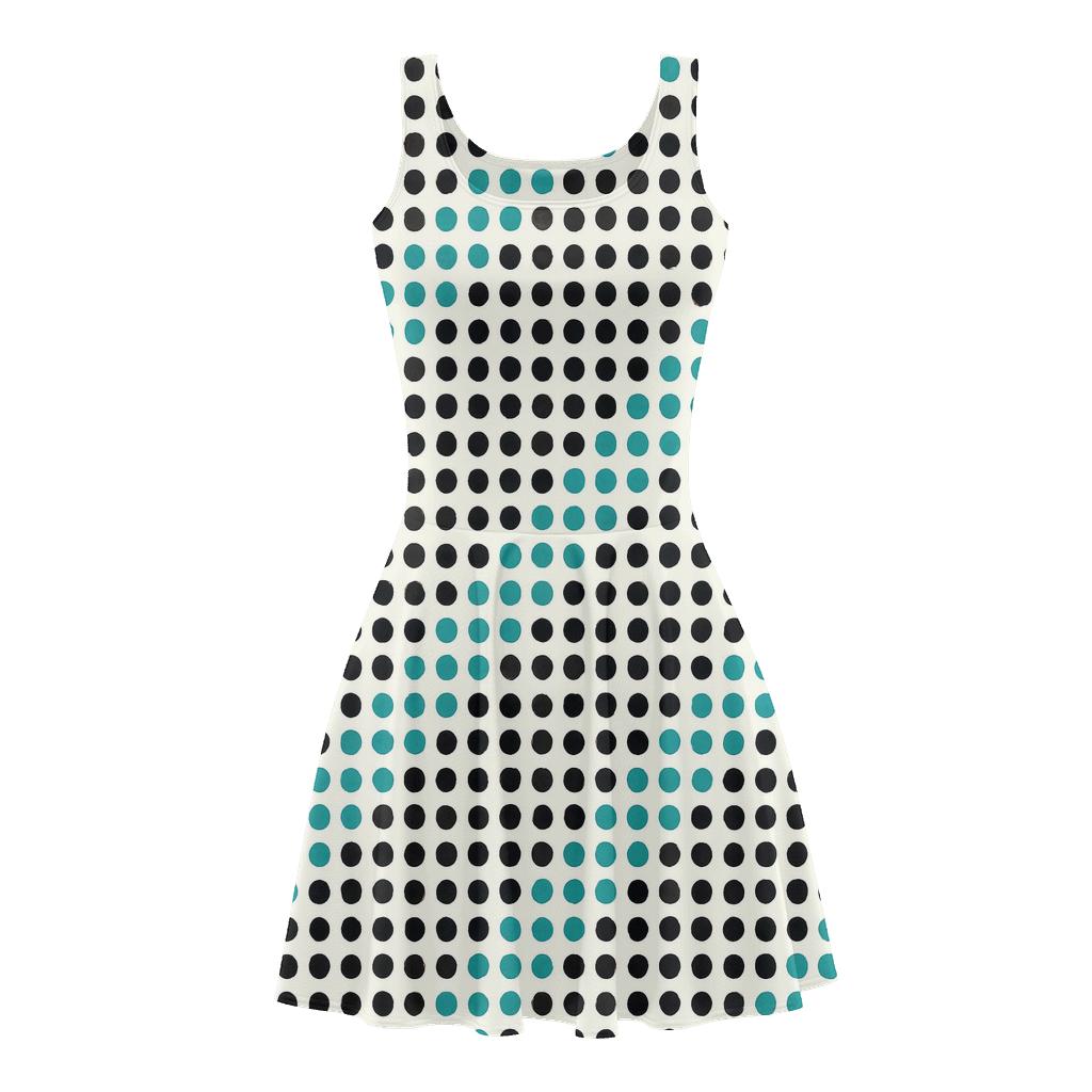 Dot Field Phase Interference personalized fit skater dresses