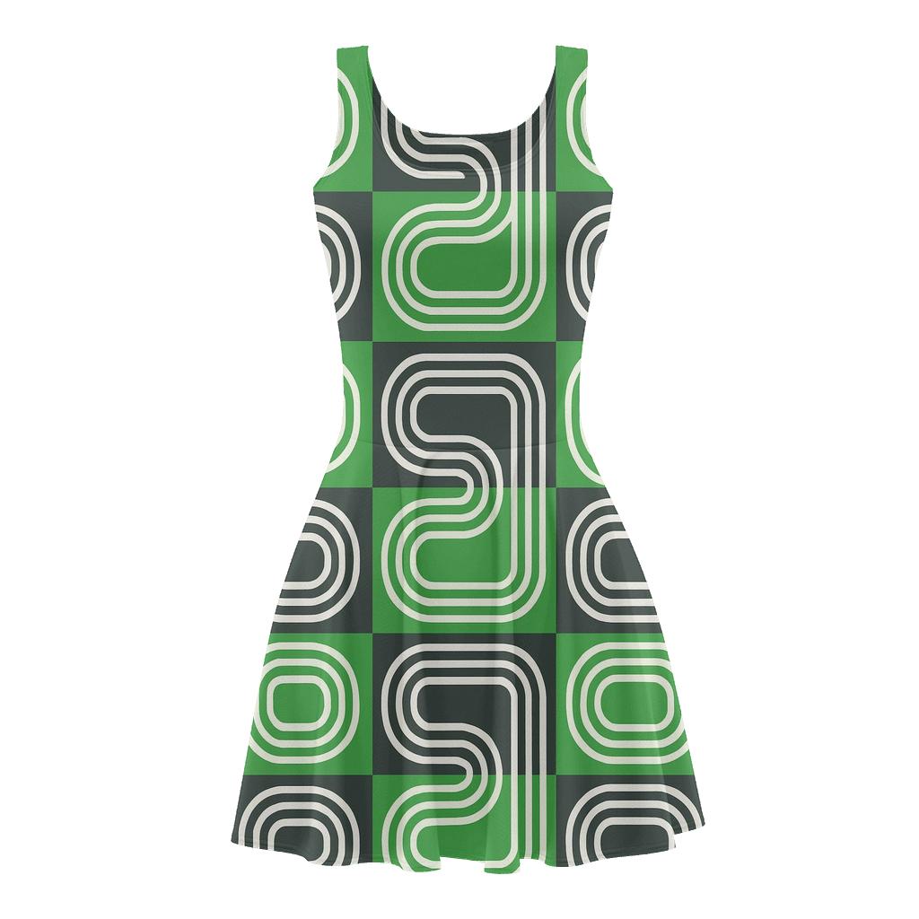 Concentric Track Checker custom skater dresses