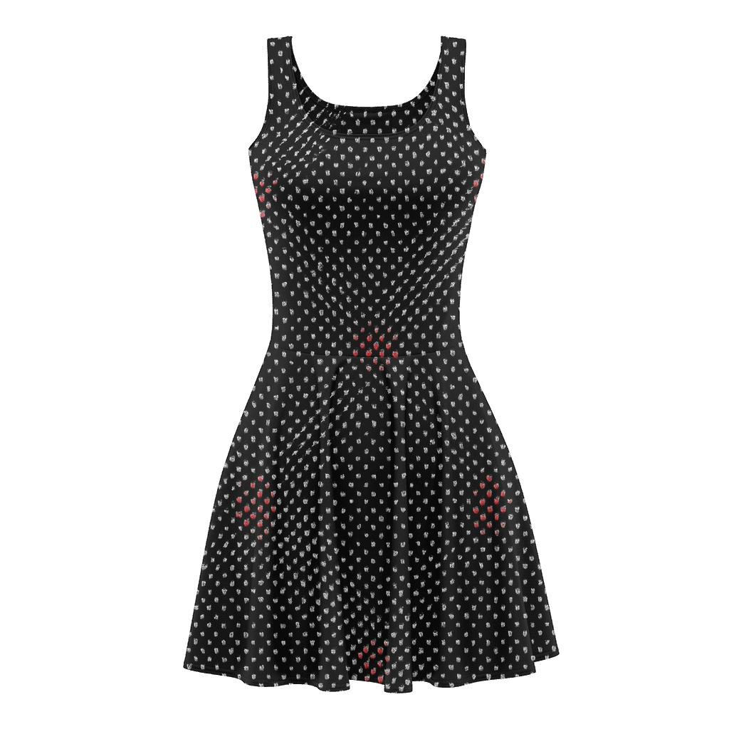 Moire Dot Field Interference skater dresses for occasions