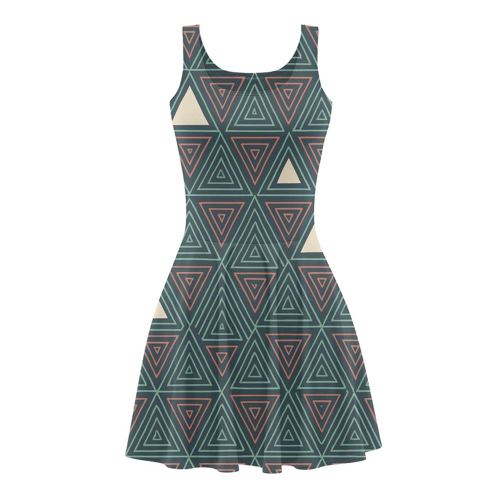 Nested Triangle Prism Array personalized fit skater dresses