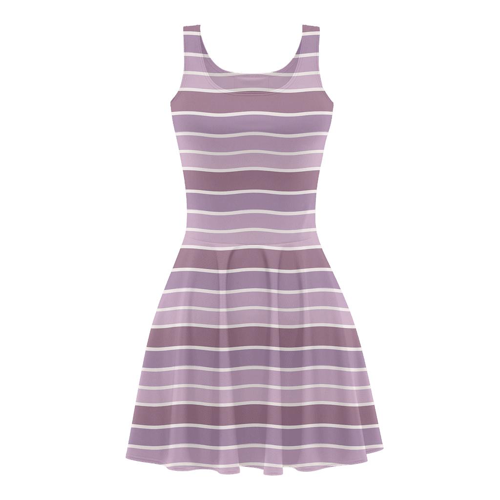 Banded Gradient Step Stripes skater dresses for occasions