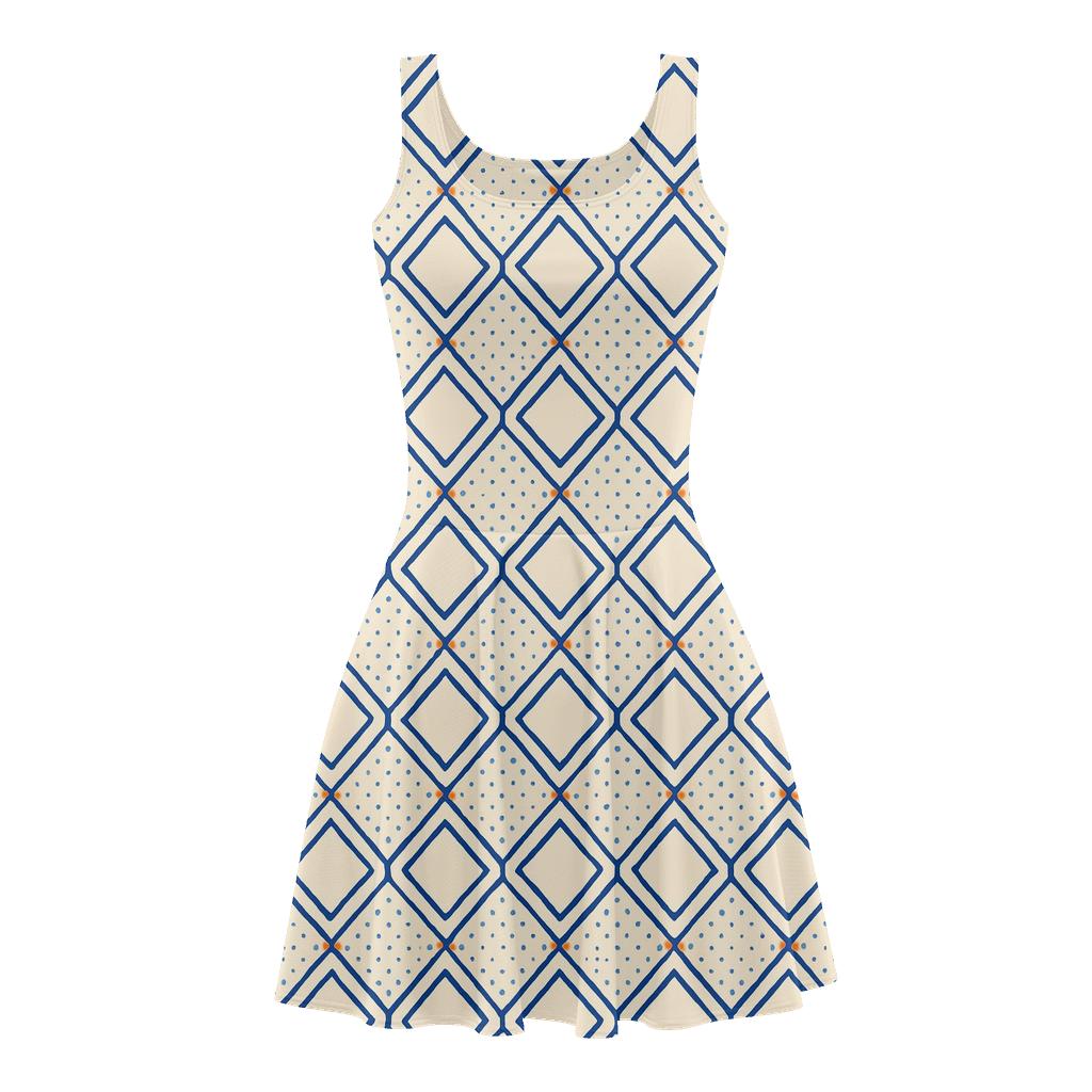 Phase Shift Lozenge Lattice custom skater dresses