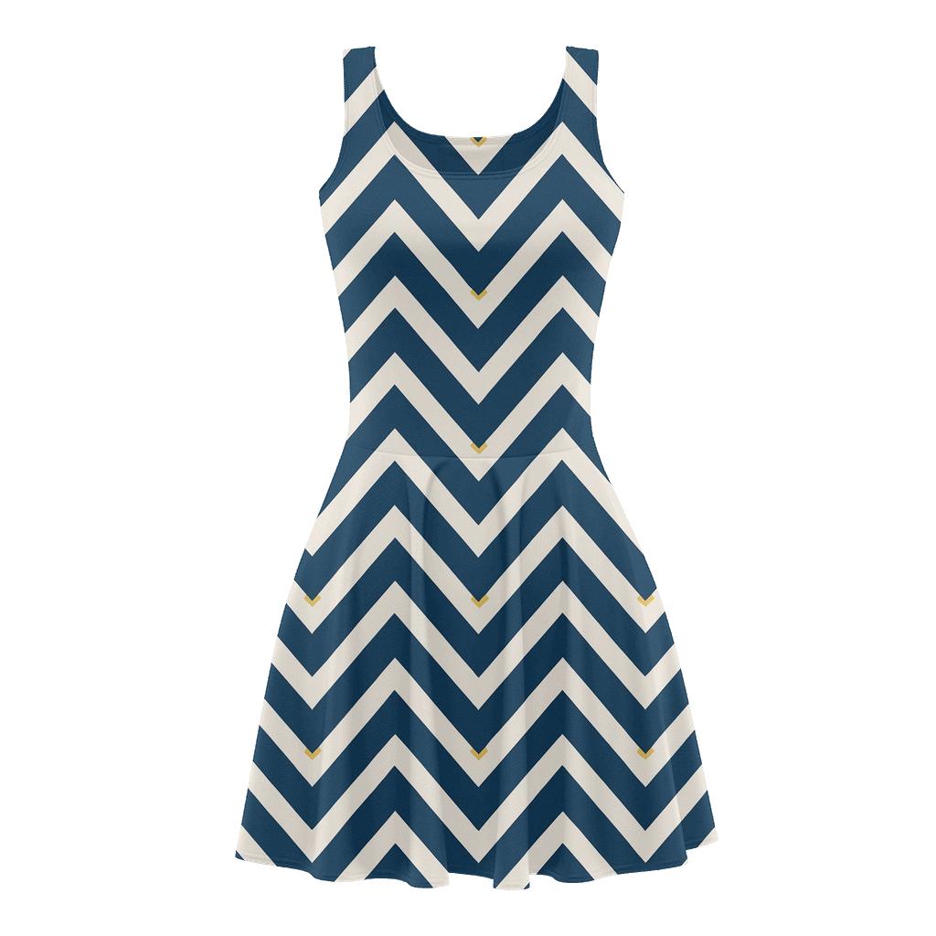 Chevron Pulse Switchback personalized fit skater dresses