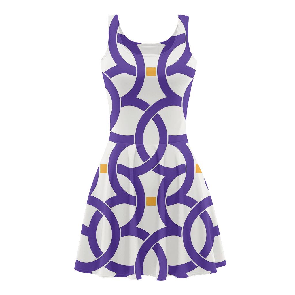 Nested Arc Bracket Weave trendy mini skater dresses