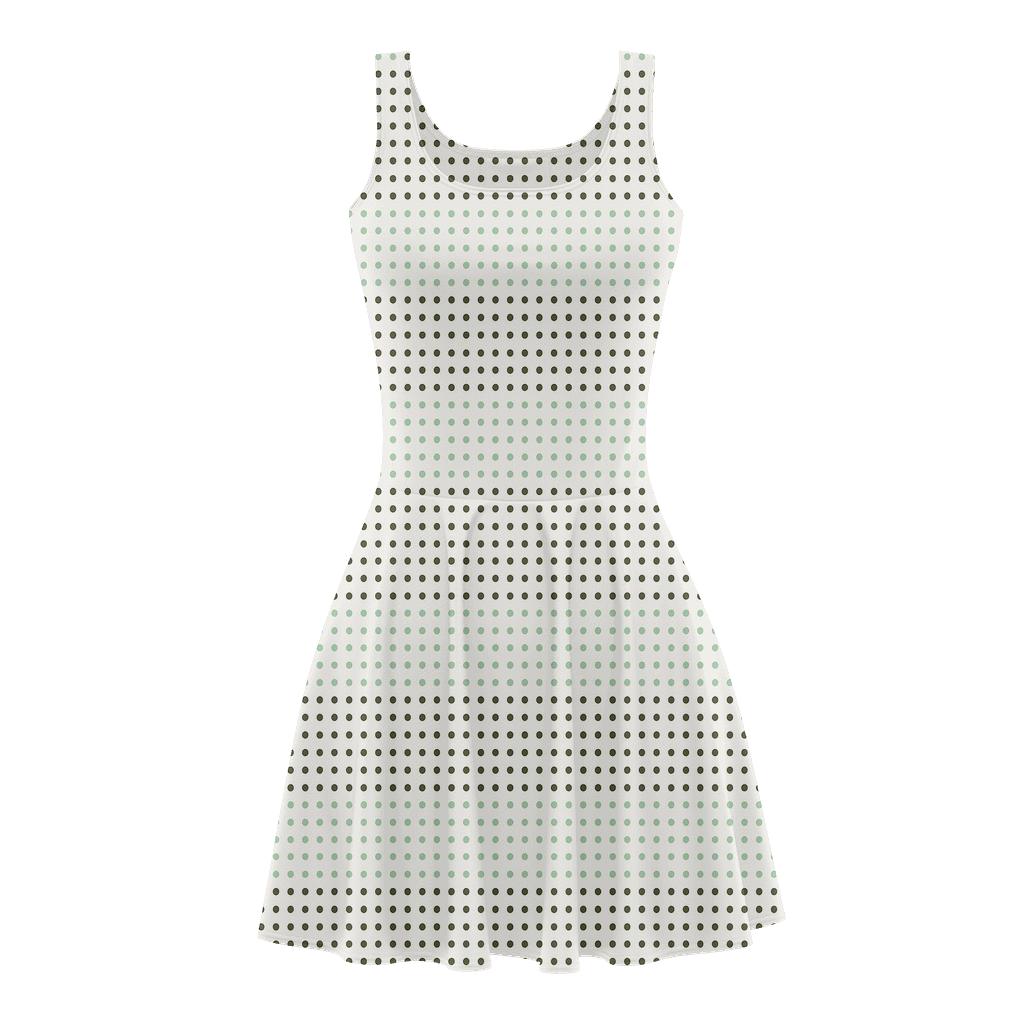 Micro Dot Warp Weft custom skater dresses