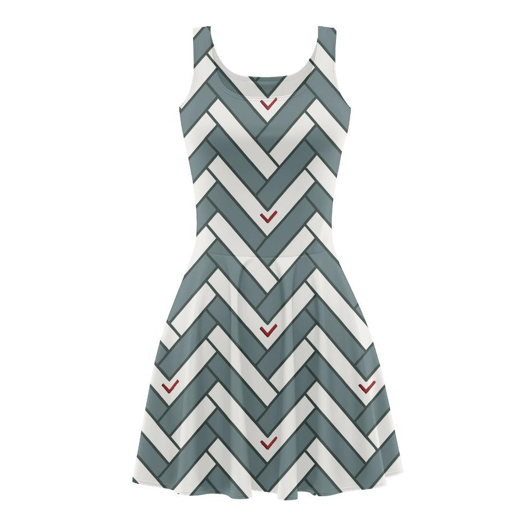 Herringbone Line Pack stylish a-line skater dresses