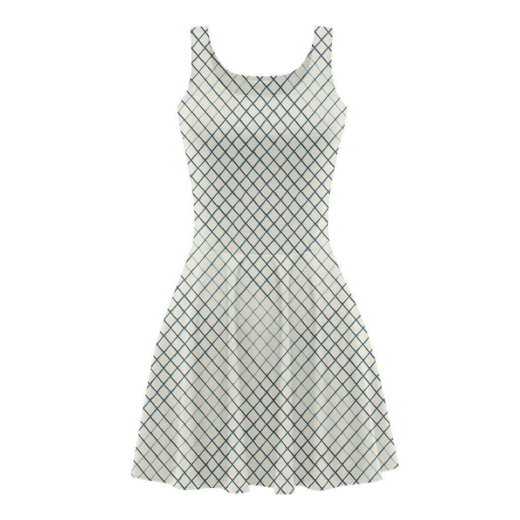 Moire Lattice Whisper unique custom skater dresses