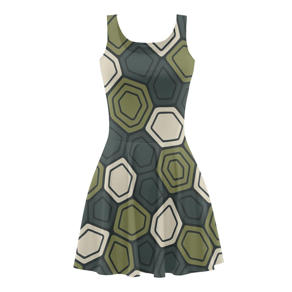 Cellular Crackle Mosaic custom skater dresses