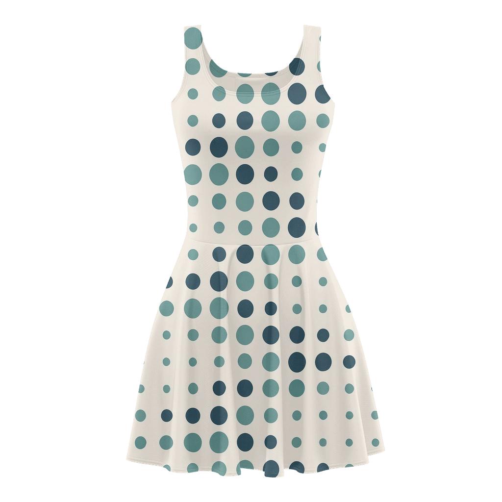 Dot Field Phase Drift designer pattern skater dresses