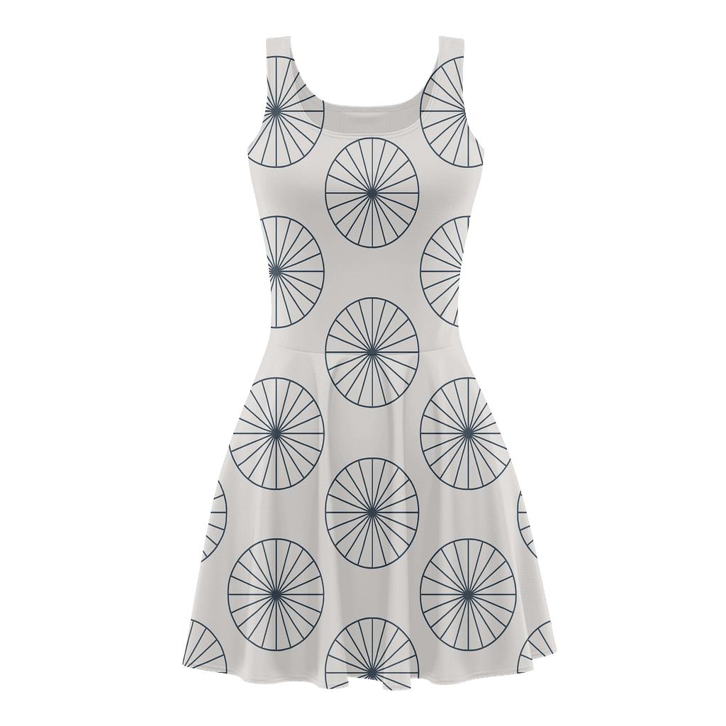 Radial Spoke Tessel Rings stylish a-line skater dresses
