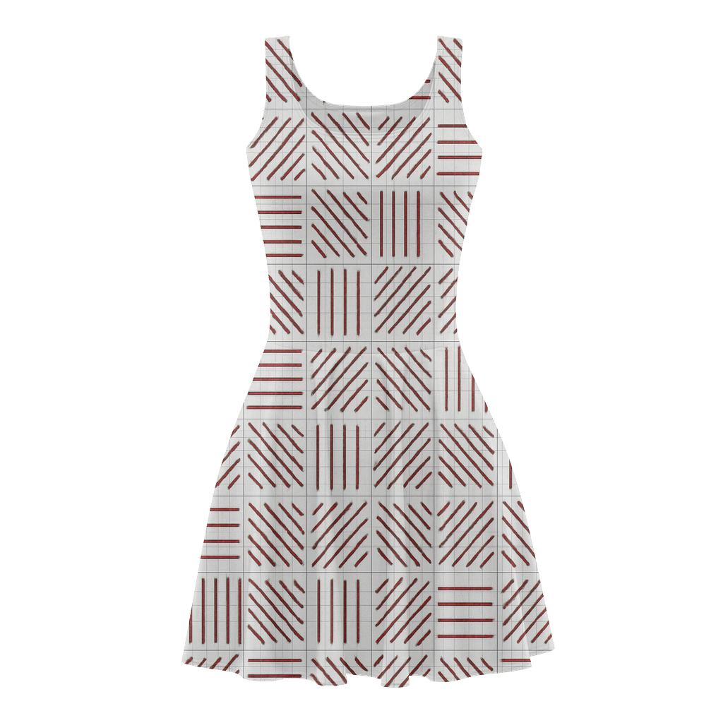 Crosshatch Angle Modulator floral print skater dresses