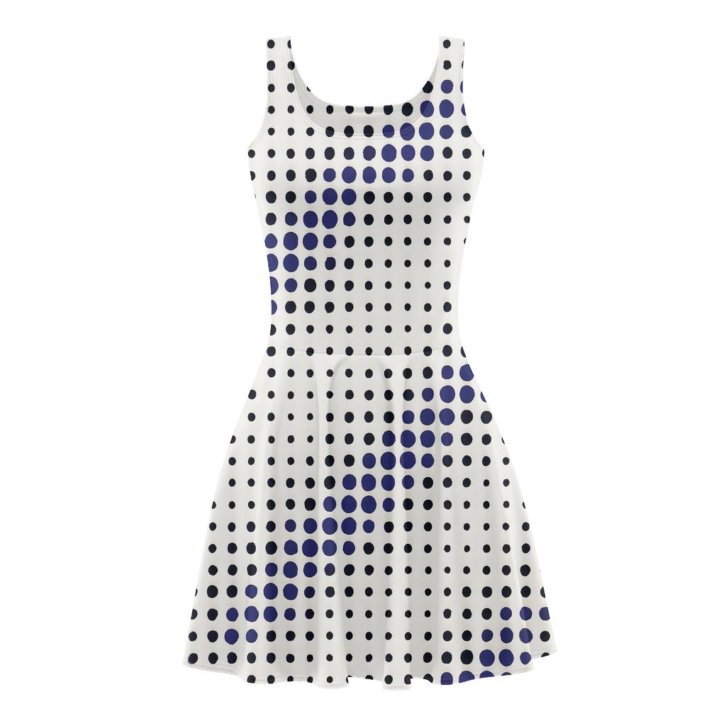 Dot Field Interference floral print skater dresses