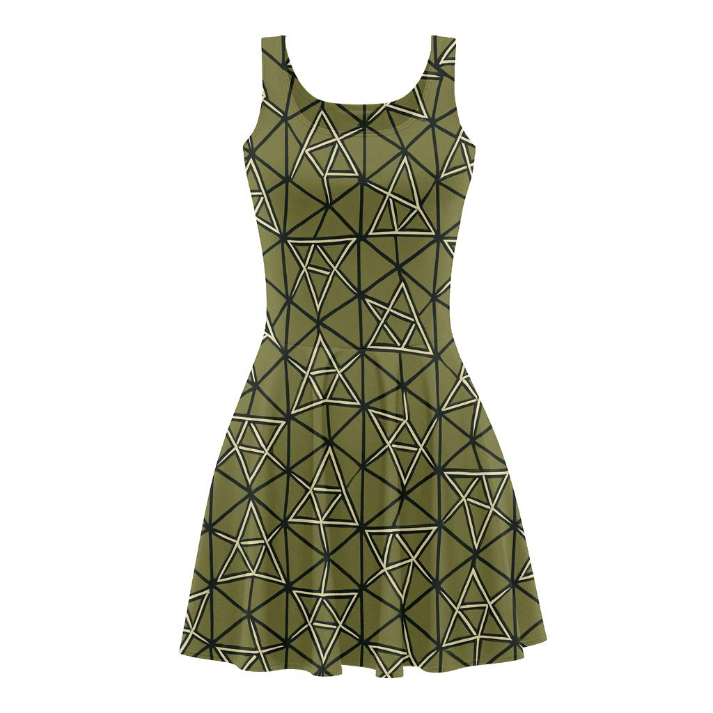 Pentagon Lattice Tension custom skater dresses