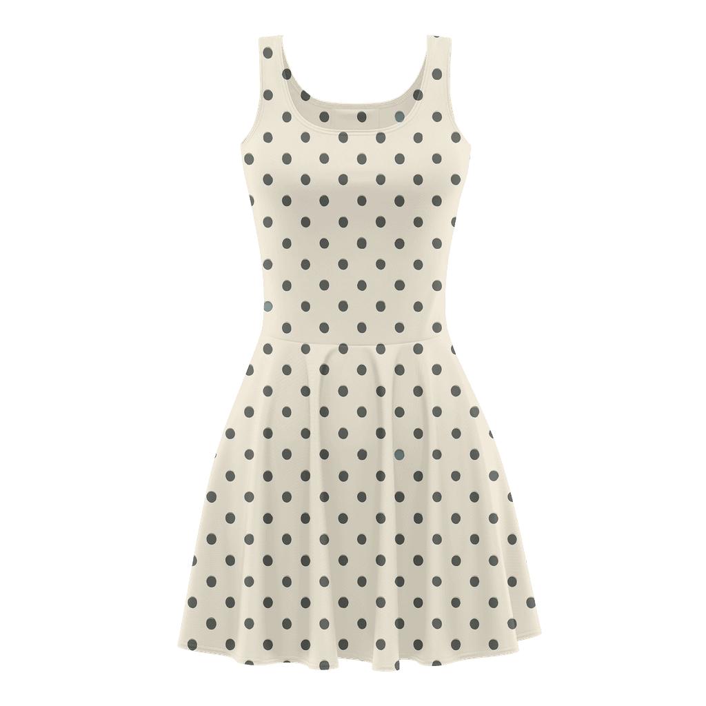 Offset Micro Dot Lattice skater dresses for occasions