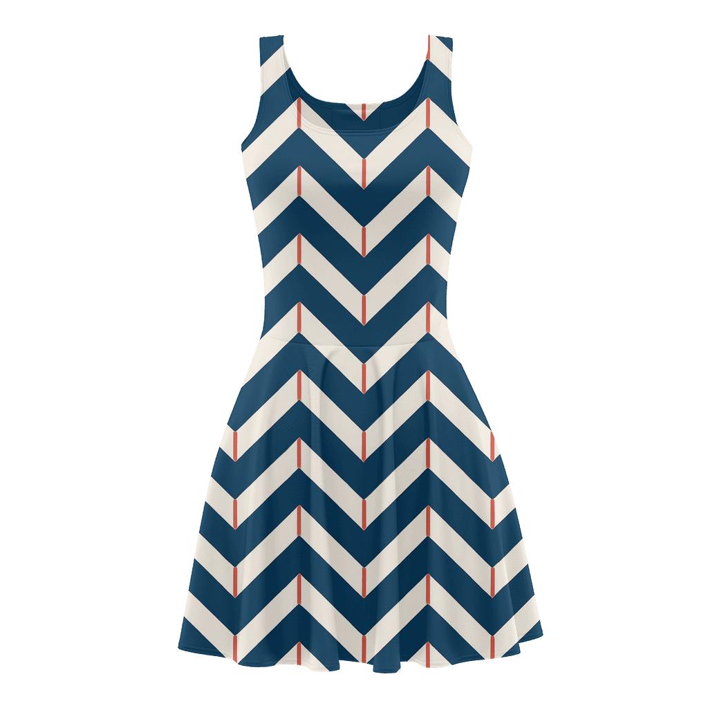 Chevron Switchback Circuit skater dresses for occasions