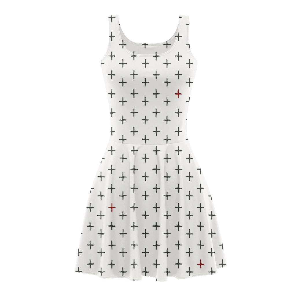Pinned Grid Drift personalized fit skater dresses