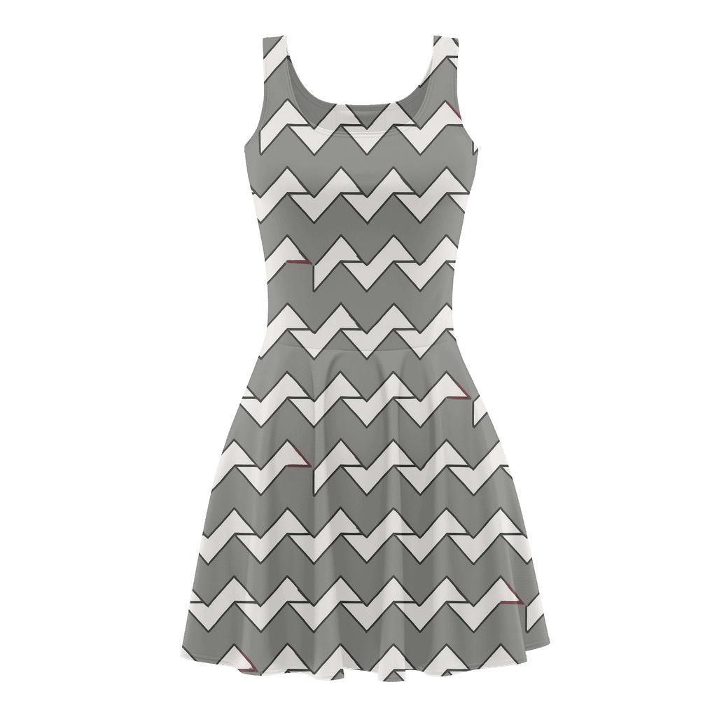 Iterative Edge Fold trendy mini skater dresses