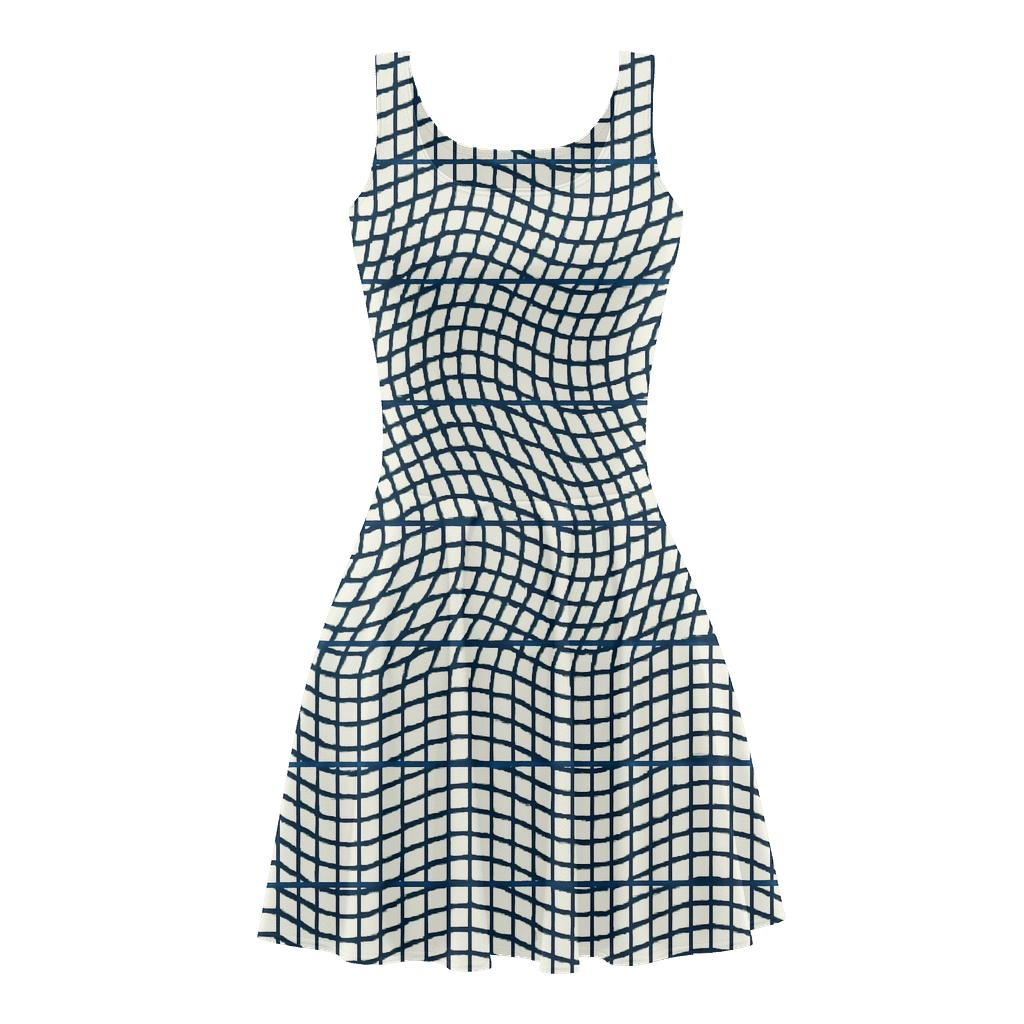 Moire Orbit Lattice unique custom skater dresses