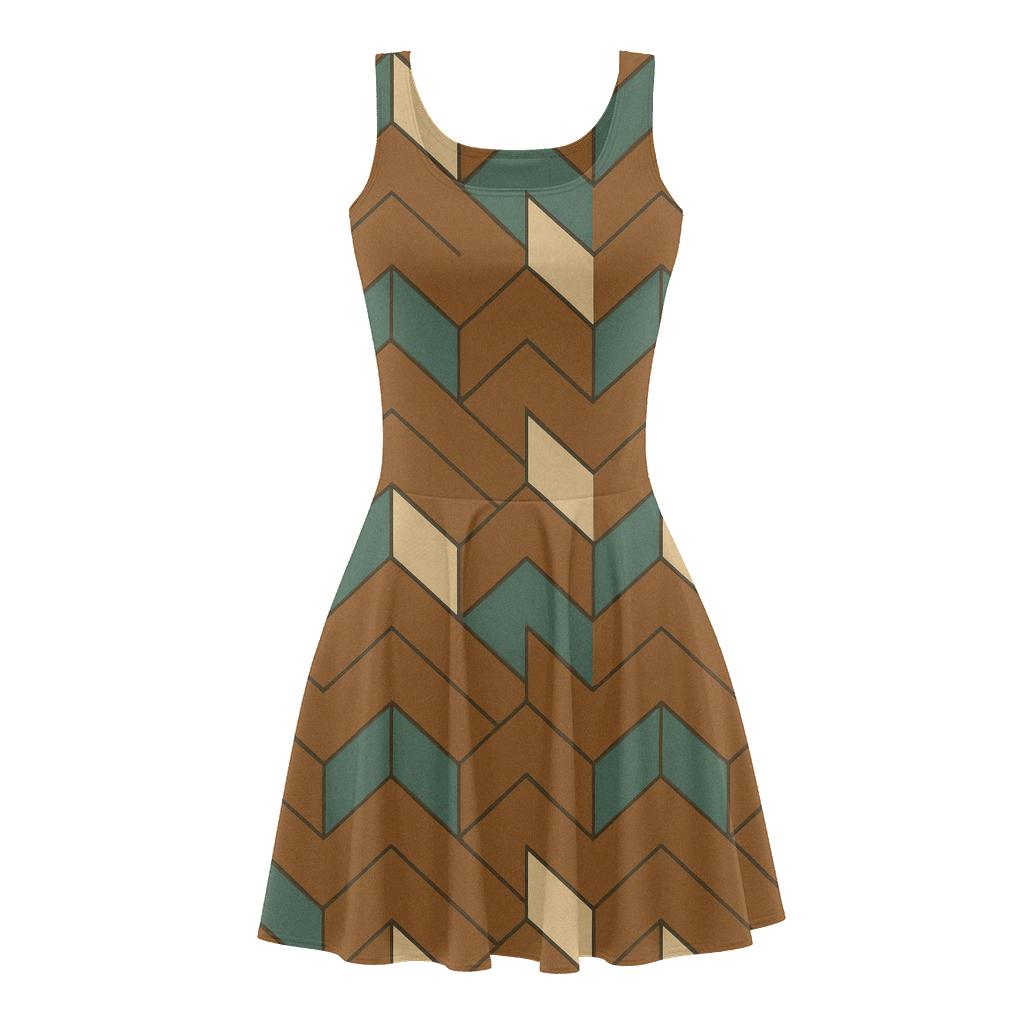 Angled Polygon Tessera custom skater dresses