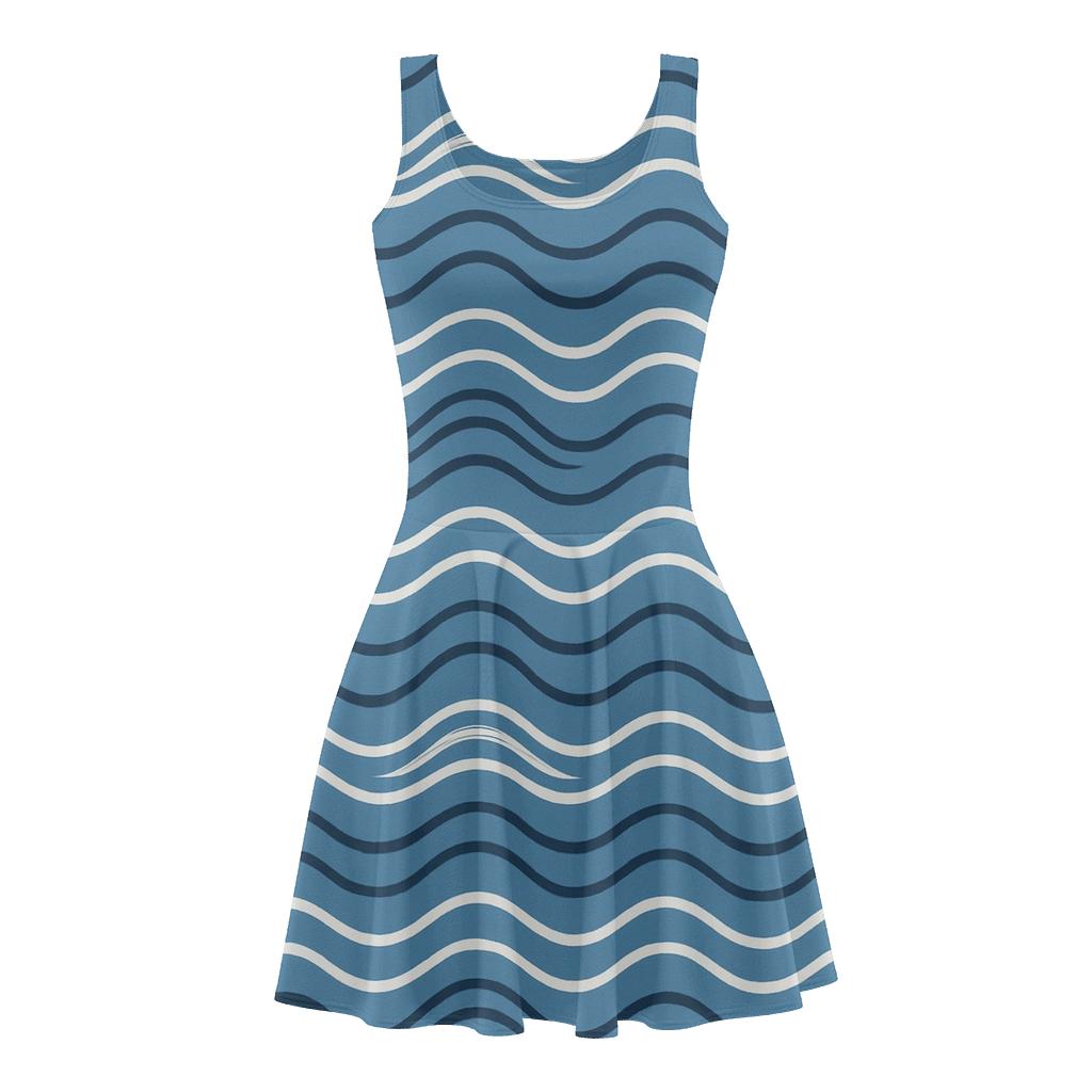 Wave Line Pack trendy mini skater dresses