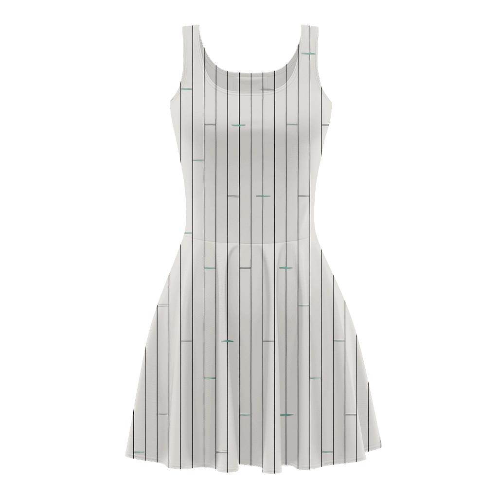 Stellar Pinstripe Interference unique custom skater dresses